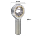 thumbnail image 2 of Uxcell Spherical Rod End Self-lubricated Bearing Left Hand Male Thread Connector 18mm, 2 of 6