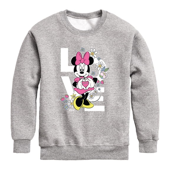 Disney - Love, Minnie - Youth Boys Crew Fleece Sweatshirt