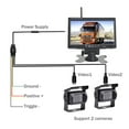 thumbnail image 4 of 7" LCD Color TFT Rear View Monitor 800*480 for Bus Truck RV IR LED Back up Reverse Camera 4-pin Connector ,Clear Images, 4 of 6