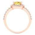 thumbnail image 4 of Clara Pucci 14K Rose Gold 2.6ct Citrine Solitaire with Accents Ring, 4 of 7
