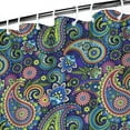 thumbnail image 3 of Earthy Bohemian Shower Curtain 72x72, Vintage Tribal Pattern on Quick-Drying Polyester with Plastic Hooks for Rustic Bathroom Decor, 3 of 5