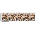 thumbnail image 3 of Ambesonne Floral Fabric by the Yard Upholstery, Wild Flowers Hexagon Forms, 1 Yard, Plum Orange and Dark Blue, 3 of 5