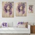 thumbnail image 4 of Designart "Purple White Lilac Blossoms Fragrant Floral Whispers" Floral Print on Natural Pine Wood, 4 of 5