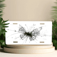 thumbnail image 4 of 1 Pcs 2D Flat License Plate Covers & Frames, Butterfly For Decorative Front, Waterproof For Decoration Aluminum License Plate Covers & Frames Cover For Men Women, 12" X 6", 4 of 6