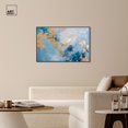 thumbnail image 3 of Deep Blue Gold Drift Canvas Blue Abstract Art by Art Remedy, Black Frame, 45" x 30", 3 of 7