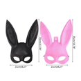 thumbnail image 3 of Bunny Mask Half Face Kids Girl Long Rabbit Ears Carnival Party Bar Nightclub, 3 of 4