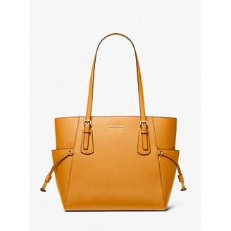 Michael Kors Jet Set Travel Medium Double Pocket Tote, Mocha, Logo