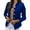 Blue, variant on Womens Blazer Jacket,Plus Size Fall Fashion,with Neck and Metallic Buttons for Business Casual Wear Elegant Open Front Cardigan Jacket Tops - Khaki