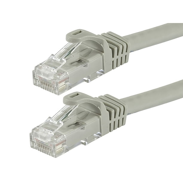 Monoprice Cat5e Câble de Brassage Ethernet - 10 Pieds - Gris RJ45 Sans Accrochage, Toronné, 350Mhz, UTP, Fil de Cuivre Pur, 24AWG - Flexboot Series