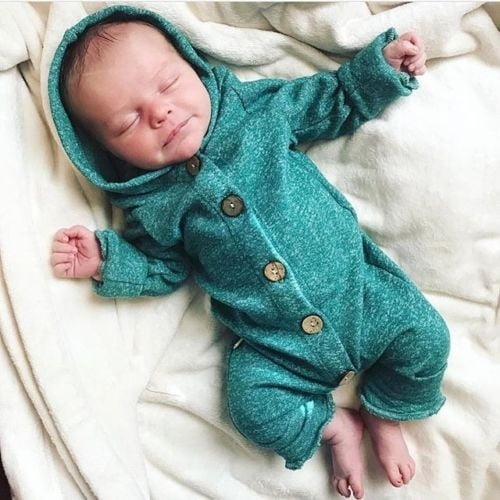 hooded onesie baby boy