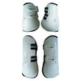 thumbnail image 4 of 4x botas de caballos protector de patas traseras delanteras ajustables para saltar entrenamiento montar XXL, 4 of 8