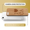 thumbnail image 6 of Case Yard Wooden Case Outside Soft TPU Silicone, Slim Fit Shockproof Wood Protective Phone Cover for Girls Boys Men and Women, Supports Wireless Charging Love CA Design case for iPhone-SE, 6 of 7