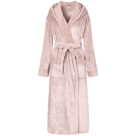 Richie House Women's Soft and Warm Robe Bathrobe with Hood RHW2823-A-L