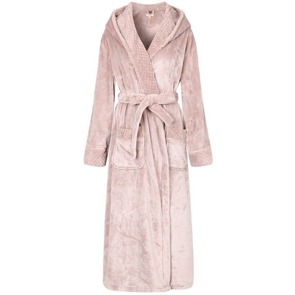 Richie House Women's Soft and Warm Robe Bathrobe with Hood RHW2823-A-L