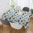 thumbnail image 5 of JSTEL Dino Dinosaur Car Table Cloth Square 60 x 60 Inch Tablecloth Anti Wrinkle Table Cover for Dining Kitchen Parties, 5 of 6