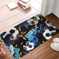 thumbnail image 5 of Xecao Football print Flannel Mat: Non-slip, 16x24in. Ideal for kitchen, bedroom, bath & living room., 5 of 9
