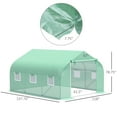 thumbnail image 3 of Outsunny 11.5' x 10' x 7' Portable Walk-In Steeple Garden Greenhouse, 3 of 8