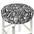 thumbnail image 3 of Kdxio Zebra Print Stool Covers Round,Stretch Round Bar Stool Covers Washable Bar Stool Cushion Slipcover for 12-15 Inch Chair, 3 of 7