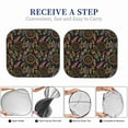 thumbnail image 5 of Picia Decorative Feathers 2 Piece Car Windshield Sun Shade Foldable | Foldable Sun Shield for Front Window Blocks UV Rays and Keeps Your Vehicle Cool-Small, 5 of 7