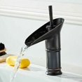 thumbnail image 1 of Robinet Salle Bain Noir, Robinet Salle de Bain Cascade Mitigeur Lavabo Noir Rétro à Levier Unique Mitigeur Salle de Bain, Laiton Comptoir Haut Lavabo Robinet Lave Main Robinet VasqueRobinet, 1 of 5