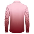 thumbnail image 5 of VgaVtl Collared Long Sleeve Shirts for Men Fall Winter Slim Gradient Color Business Casual Soft Mens Clothes Button, 5 of 9