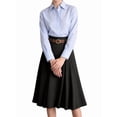 thumbnail image 3 of Jaimenalin Women'S High Waist A-Line Skirt Flared Midi Skirt Vinage Skirt with Belt Black S, 3 of 7