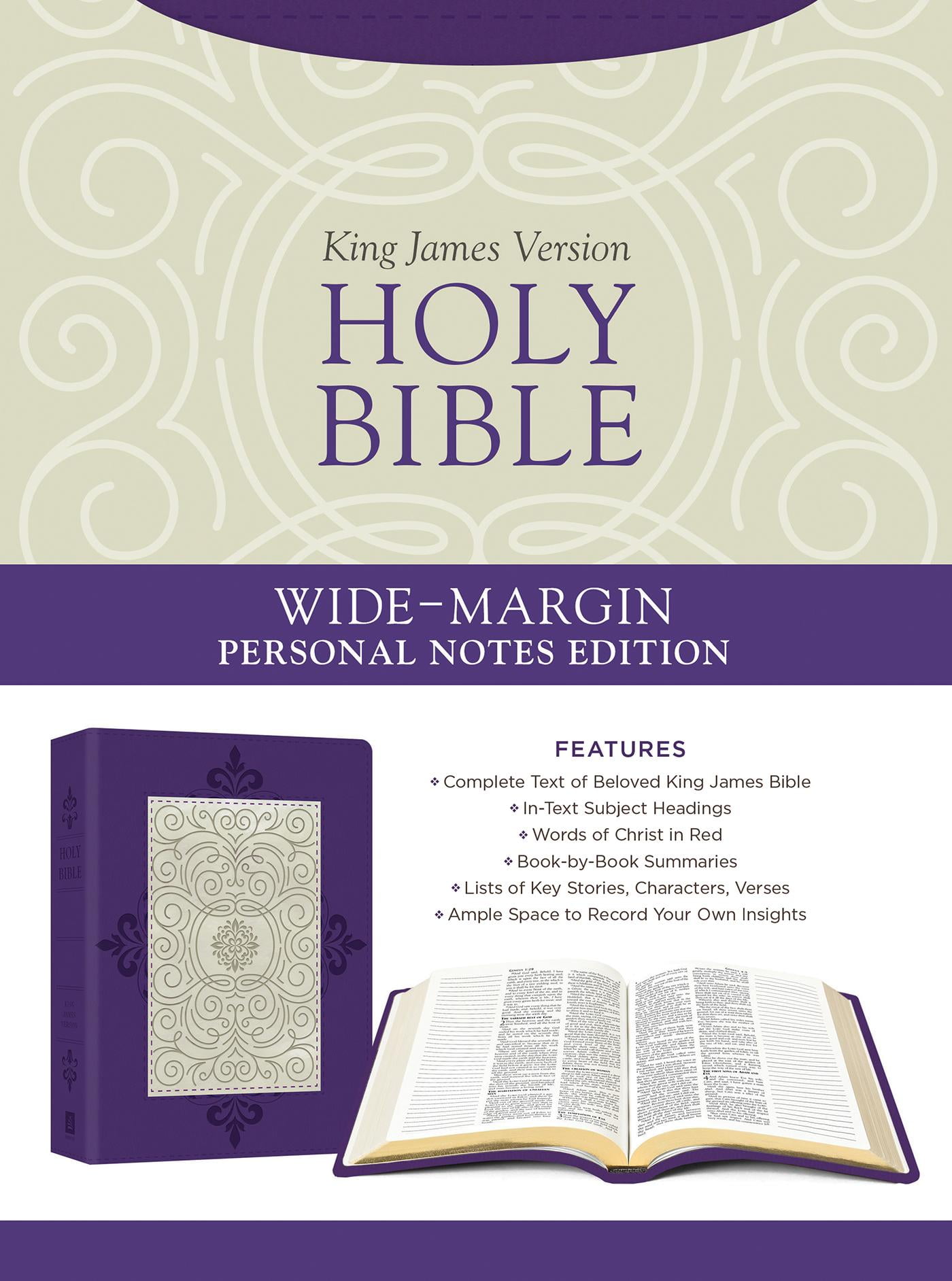 Holy Bible Wide Margin Personal Notes Edition Lavender Plume