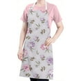 thumbnail image 5 of Pioneer Flower Floral Print Pattern Apron-Garden Aprons for Women with Pockets-Cotton Linen Waterproof Kitchen Cooking Gardening Aprons Adjustable for Kitchen,Cooking,BBQ and Salon 33x27 Inch, 5 of 7