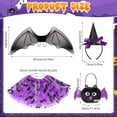 thumbnail image 4 of HIFOT Bat Costume for Kids,LED Tutu Skirt Bat Wings Light Up Bat Headband and Candy Bag Vampire Costume Girls,Bat Cosplay Dress Halloween Costume Fancy Dress, 4 of 7
