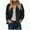 Black, variant on Womens Blazers for Work Casual Lapel Short Trench Coats Suit Jackets Solid Color Single Breasted Open Front Fall Outerwear