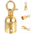 thumbnail image 3 of PartyKindom  Golden Stainless Steel Rope End Cap with Hook for Cord 4Pcs, 3 of 8