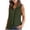*Army Green, variant on Women's Sleeveless Crinkle Button Down Blouse, Ladies' Collared V-Neck Tank Top, Casual Solid Color Summer Shirt For Women,Khaki,S-2XL