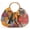 Orange, variant on NCY Women's Sequin Floral Clutch with Bamboo Handle Ruched Crescent Handbag for Evening Party Summer Vacation Beach Bag