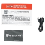 Rockville ROCKBOX PRO V2 6.5 150w Portable LED Party Bluetooth Speaker Mic In