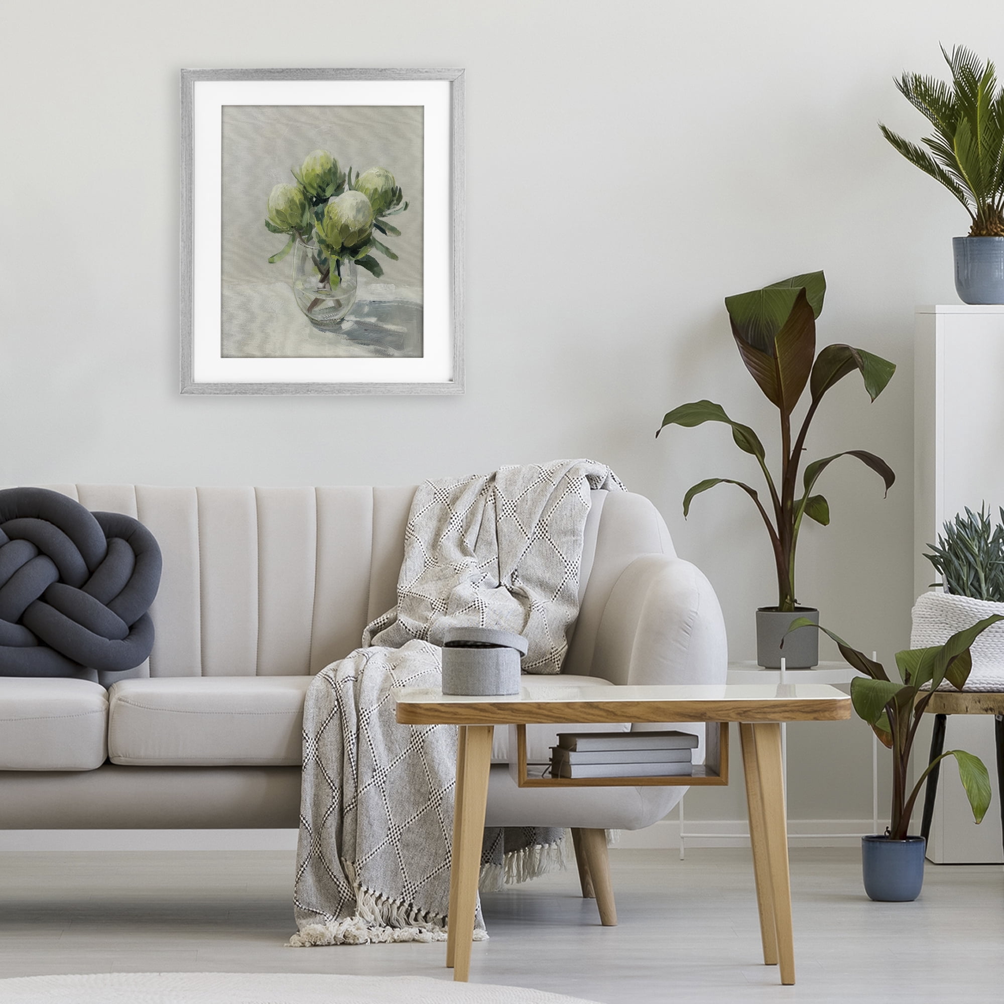 Stupell Industries Glass & Bloom Still Life Gray Framed Print Under Glass, design by Svetlana Aleynikova