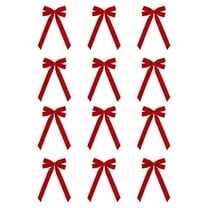 geerera Christmas Bow Set, 12-Pack Small Decor Bows, for Gift Wrapping, Wreath Accent, Party Decorations
