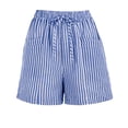 thumbnail image 7 of Tumotour Plus Size Summer Board Shorts for Women'S Checkered Double Pocket Wide-Leg Shorts Loose Sporty Elasticated Side Pocket Drawstring Elastic Waist Shorts Athletic Workout Shorts, 7 of 7