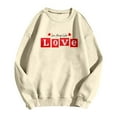 thumbnail image 5 of Valentines Sweatshirt Women Love Heart Graphic Shirt Couple's Printed Crew Neck Hoodless Men Workout Fall Clothes Trendy, 5 of 5