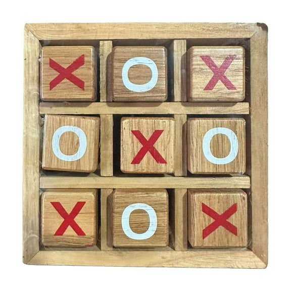 KOYPTL Wooden Tic Tac Toe Board Game for Toddlers Preschool 4 5 6 7 Years Old,Portable Puzzle Toy,Gift for Adult Family Interaction Travel Christmas Stocking Stuffers Birthday Presents Party Supplies