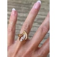 thumbnail image 4 of 2Ct Round Cut Simulated Diamond Women's Unique Engagement Ring 14K Yellow Gold Plated, 4 of 4