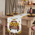 thumbnail image 2 of Table Runners 72 Inches Long Dress Scarves, Sunflower Truck Farmhouse Kitchen/Dining Table Runner, Coffee Tablerunners, Summer Botanical Elegant Pastoral Floral Wooden 14x72 Inch, 2 of 9