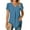 Blue, variant on Casual Blouses for Women Solid Color Sleeve Tops V Neck Short Sleeve T Shirt Cute Summer Loose Blouses Tops