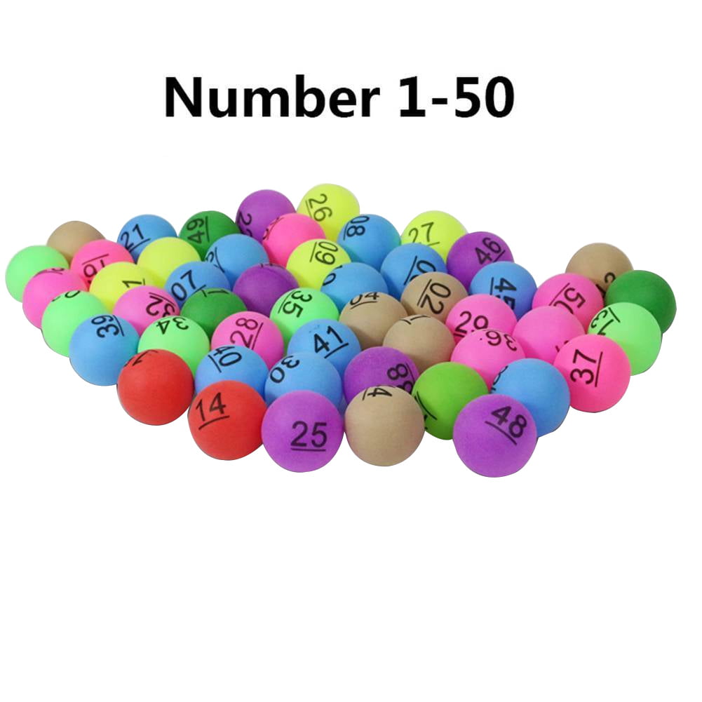 Number 1-200 Table Tennis Lottery Colorful Beer Ping Lucky Ball Pong Gaming Dip 