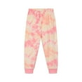 thumbnail image 3 of BTween Girls’ 3 Pack Velour Jogger Pants Set, Soft and Comfortable Lounge Pants for Kids, Pink Tie Dye Bundle, Size 12, 3 of 4