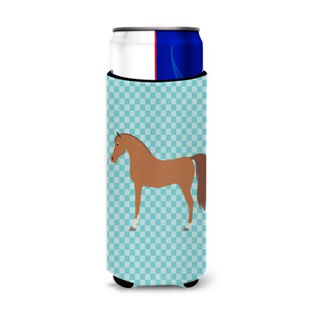 

Carolines Treasures BB8085MUK Arabian Horse Blue Check Michelob Ultra Hugger for Slim Cans