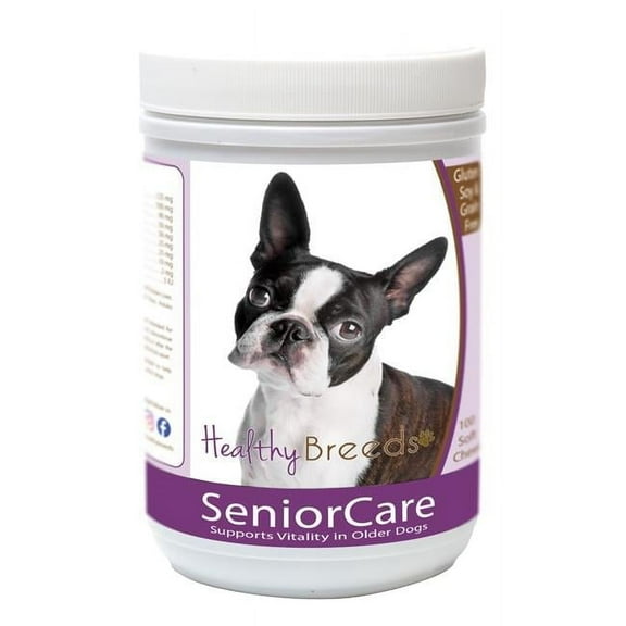 Healthy Breeds 840235163688 Boston Terrier Senior Dog Care Soft Chews