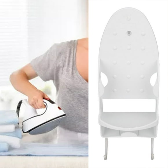 Electric Iron Holder, 2 in 1 Wall Mount Iron Hanger Ironing Board Rack with Hook, Easy to Install Heat Resistant Ironing Board Hanger for Home Bathroom Organization