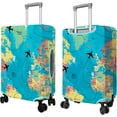 thumbnail image 5 of Travel Luggage Cover Suitcase Protector Fits 18-32 Inch Luggage Wheel Covers Patterned Travel Related Items Flower Luggage Protector Elastic Luggage Anti-scratch Suitcase Cover XL, 5 of 5