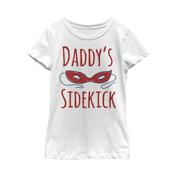 Girl's Lost Gods Father's Day Daddy's Sidekick Graphic Tee White Small