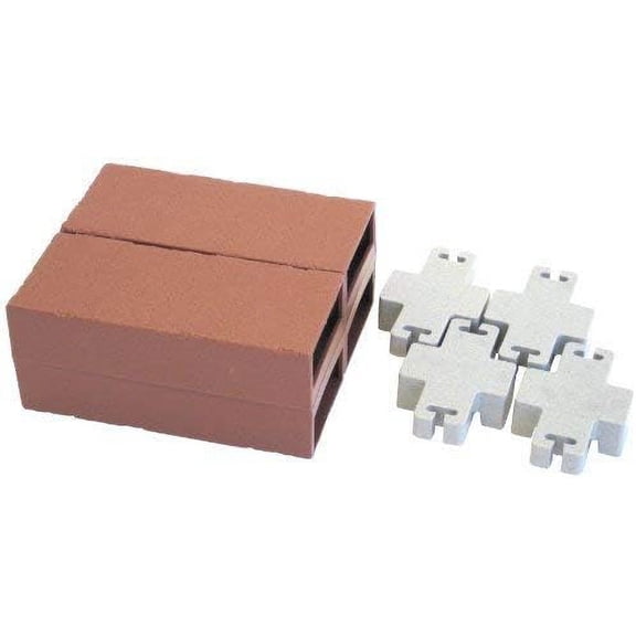 Let's Edge It! Decorative Plastic Brick Edging, Terra Cotta, 4-Pack - Argee RG874